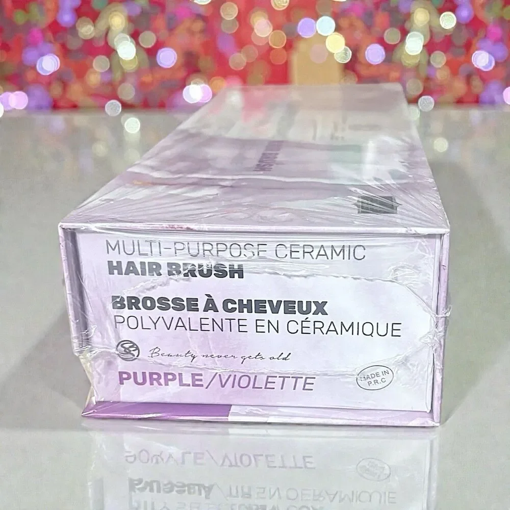 Royale Multi-Purpose Ceramic Hair Brush in Purple/Violet New in Sealed Box